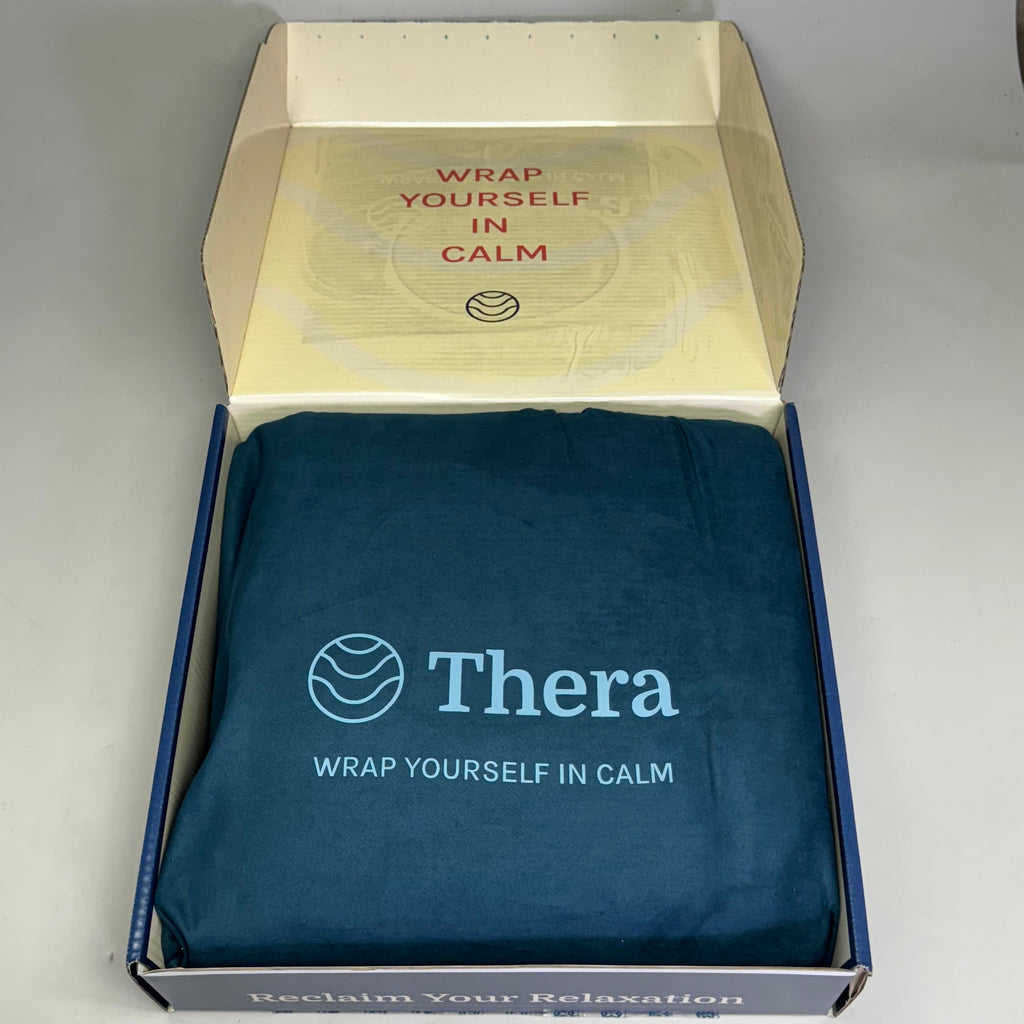 THERA Weighted Blanket Sz 42" x 66", Relaxing Aqua