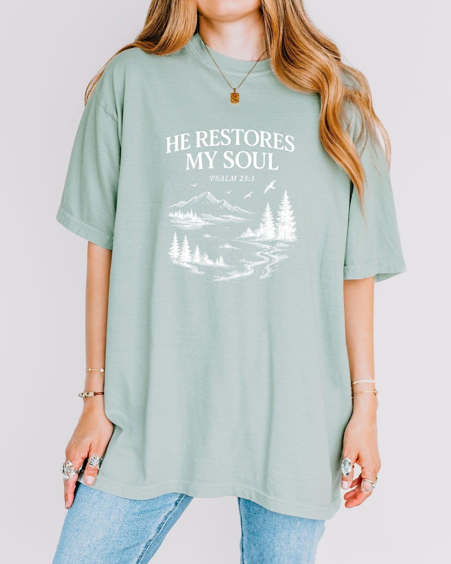 He Restores My Soul Tee 🌿