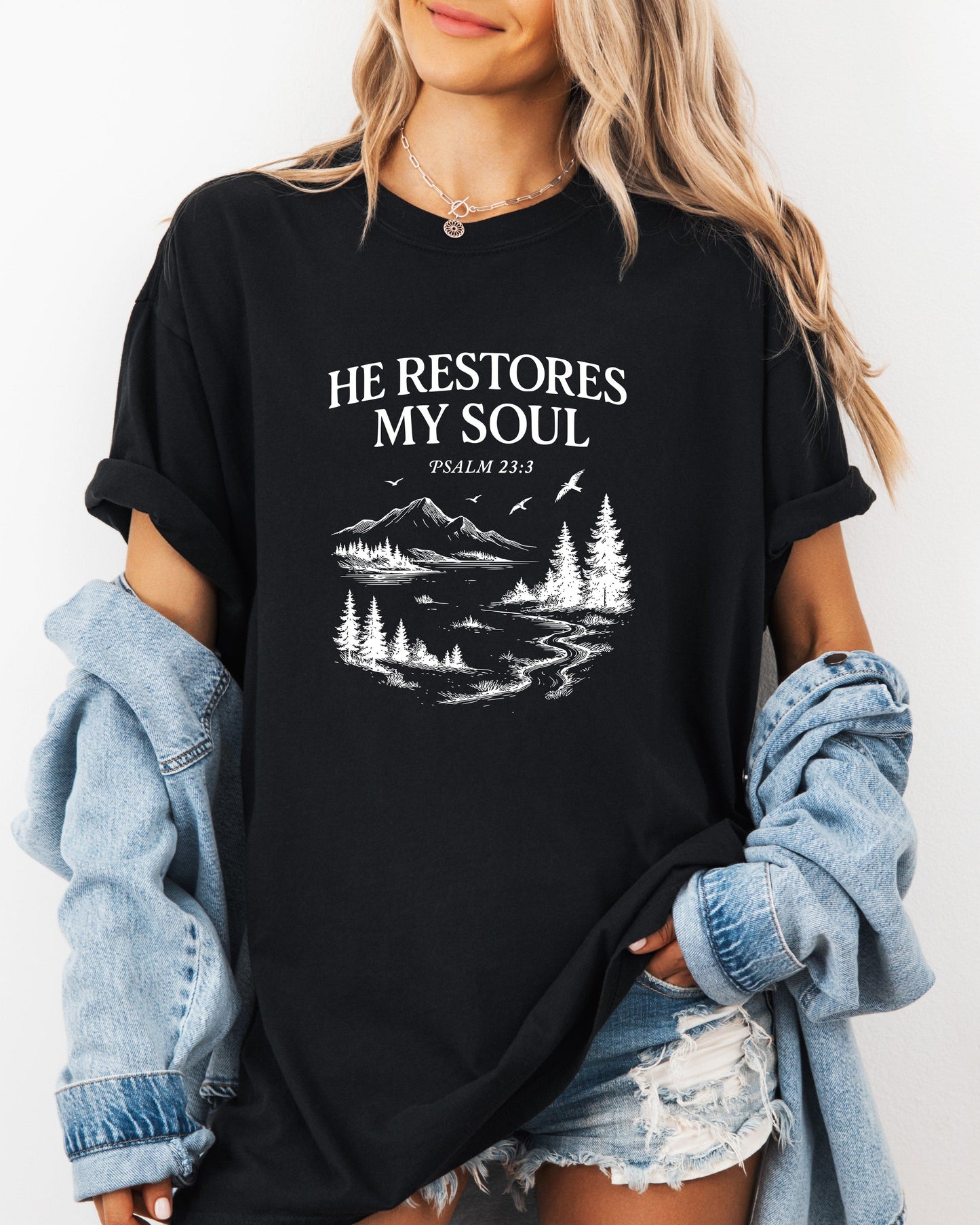 He Restores My Soul Tee 🌿