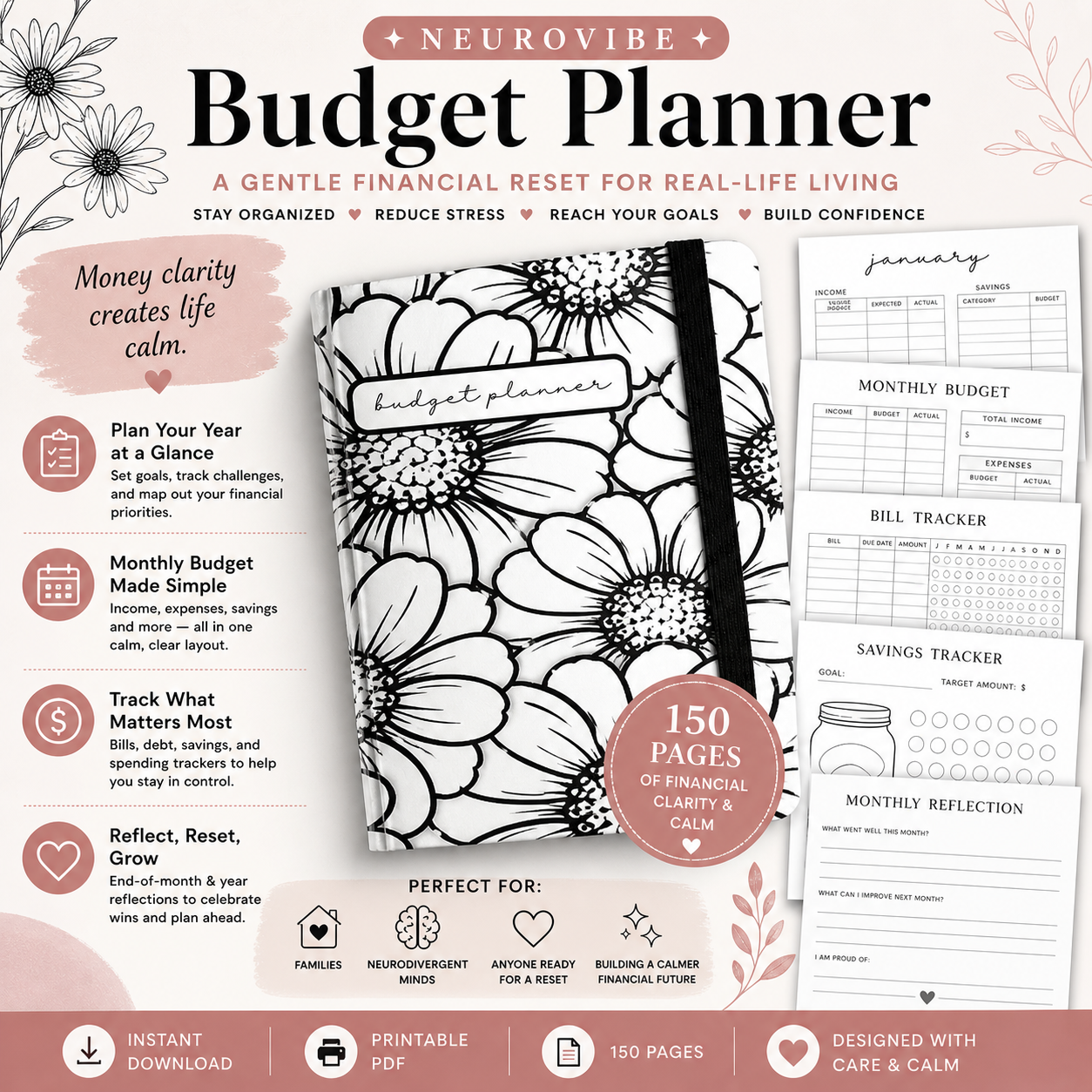 🌿 NeuroVibe Budget Planner|A Gentle Financial Reset for Real-Life Living