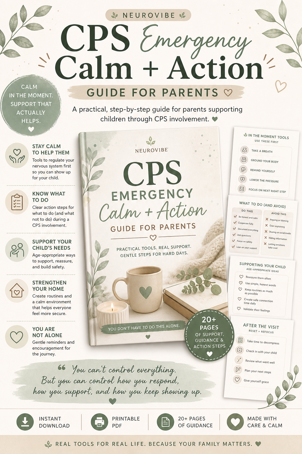 CPS Emergency Calm + Action Guide for Parents