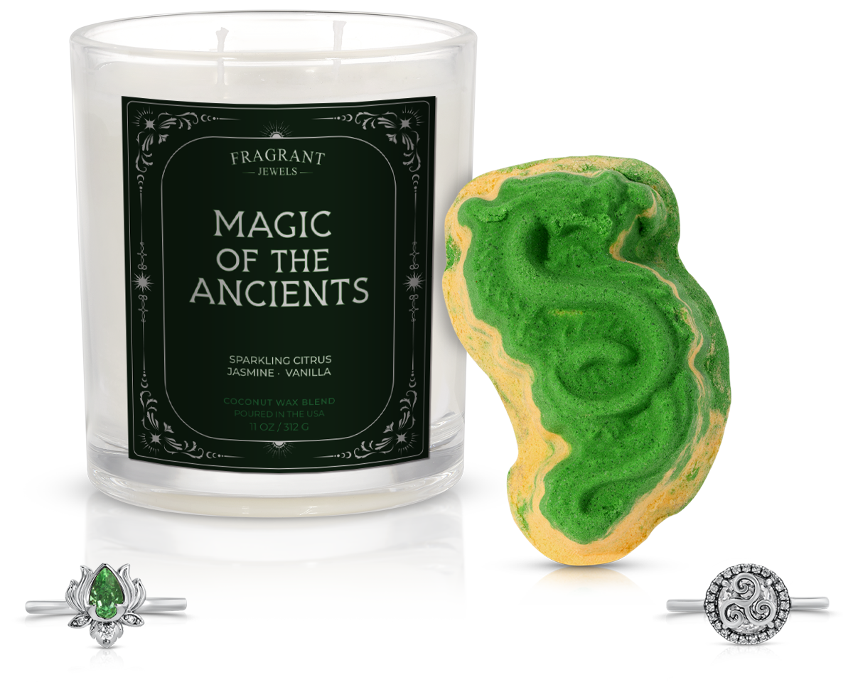 🌙Ancient Calm Ritual Set |Candle and Bath Bomb Set