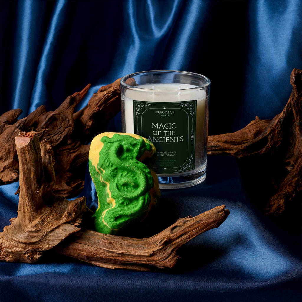 🌙Ancient Calm Ritual Set |Candle and Bath Bomb Set