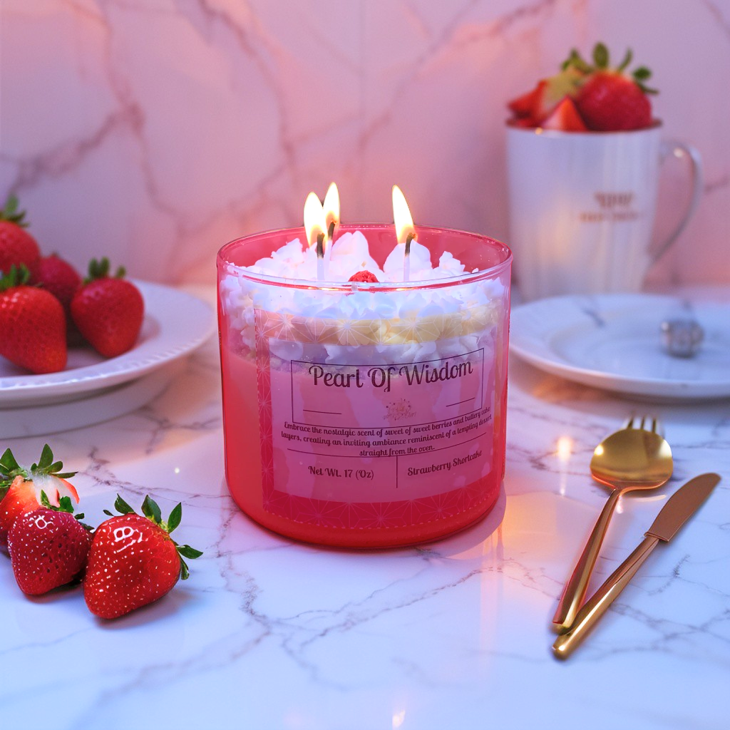 Strawberry Shortcake Cozy Candle