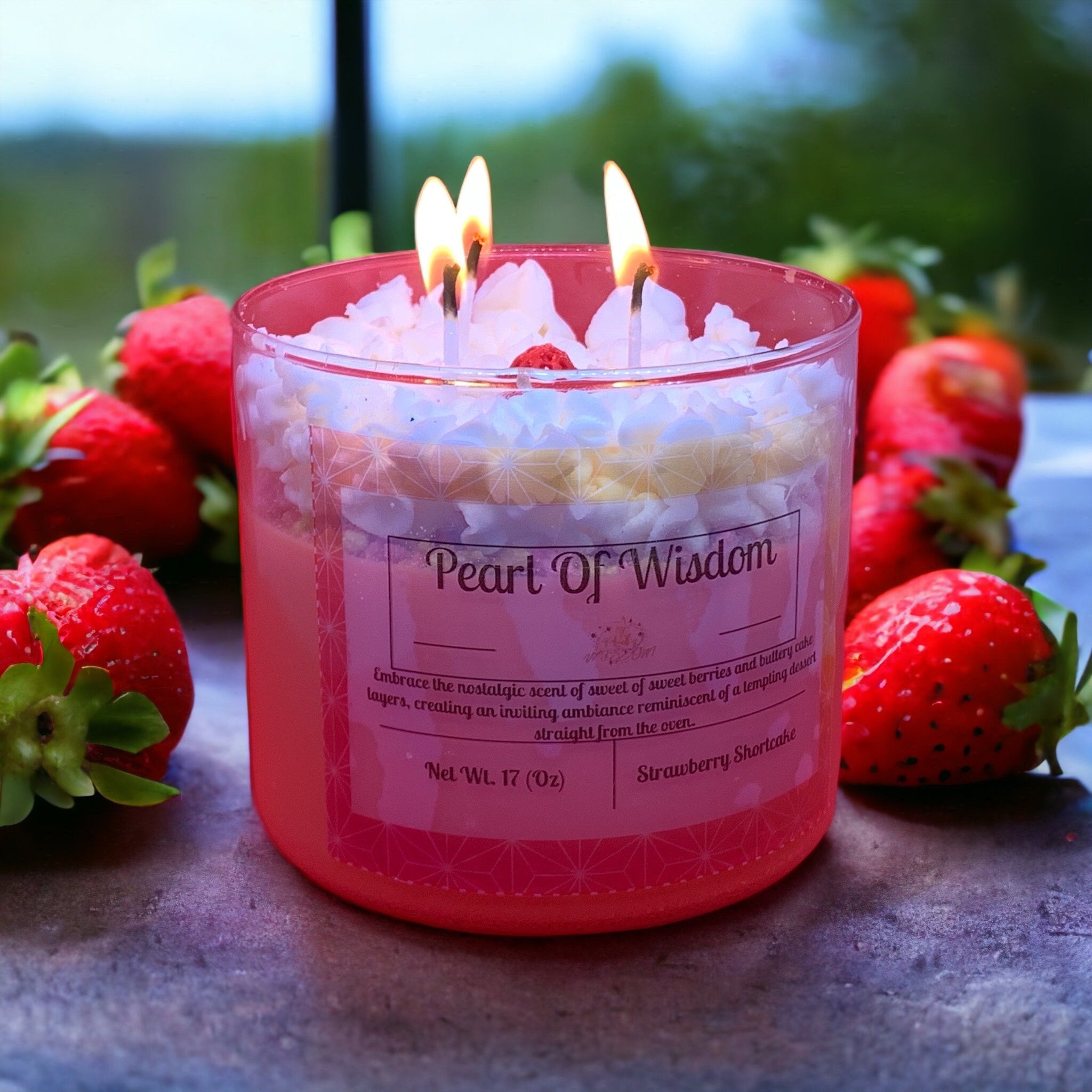 Strawberry Shortcake Cozy Candle