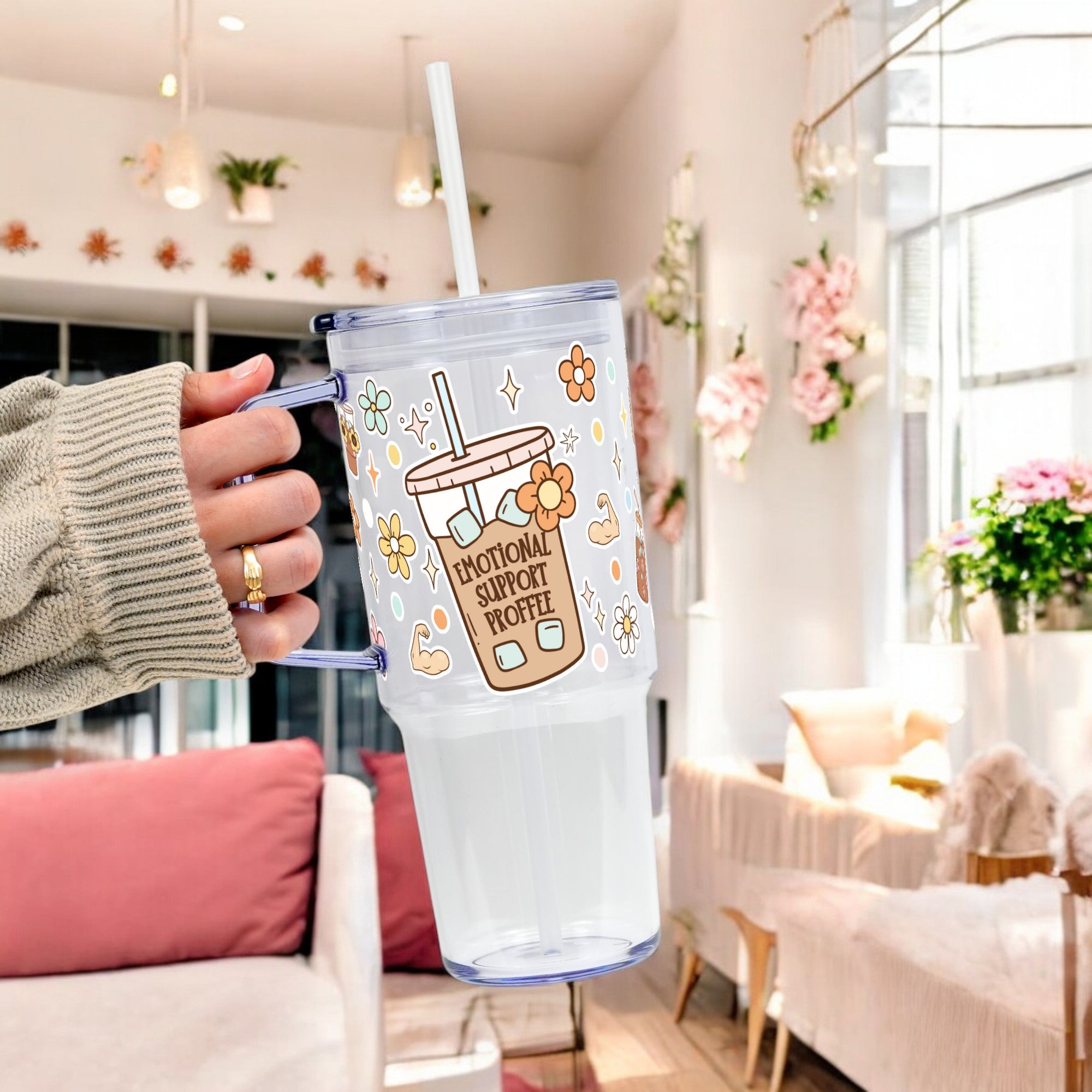 Emotional Support Bestie Tumbler