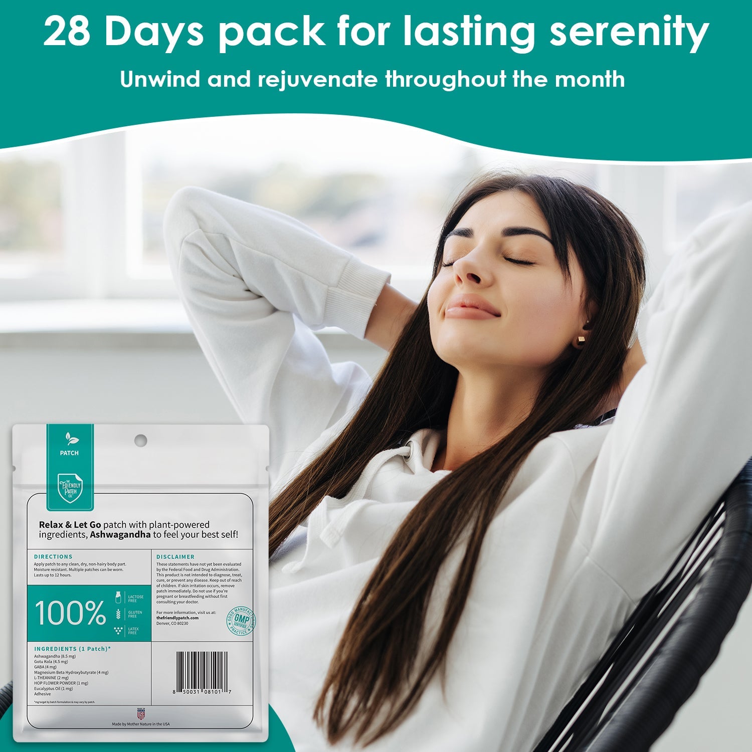 🌱Zen - Relax & Let Go with Ashwagandha - 28 Patches