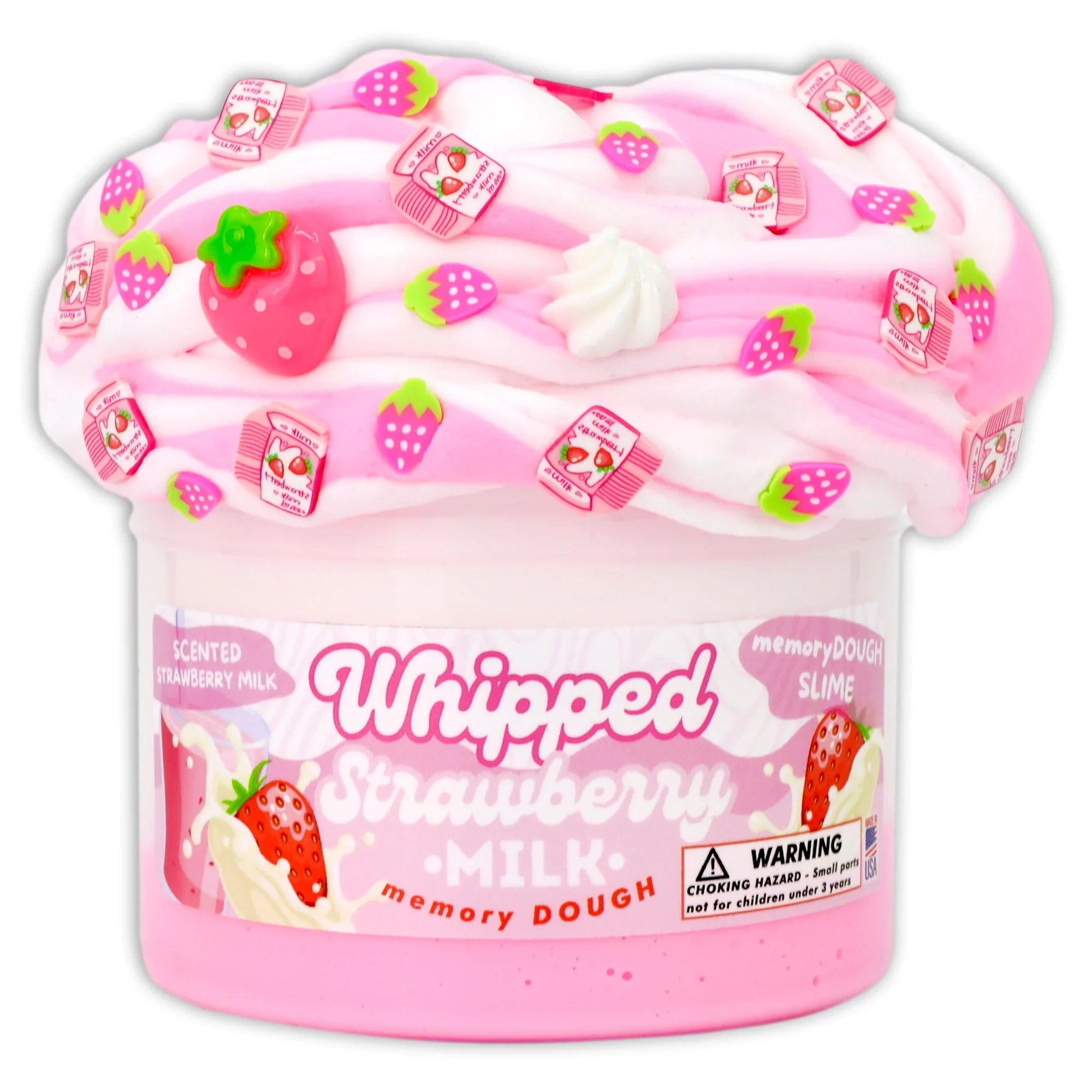 Whipped Strawberry Milk Dope Slime 🍓 | Sensory Reset Slime