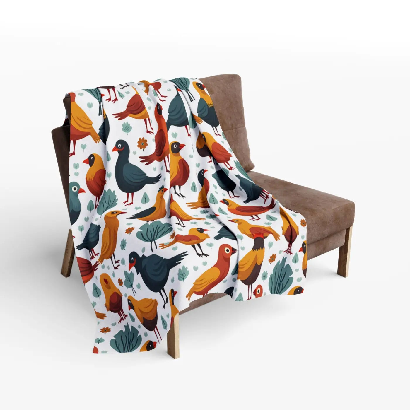 Little Joys 🐦 | Colorful Birds Cozy Fleece Blanket