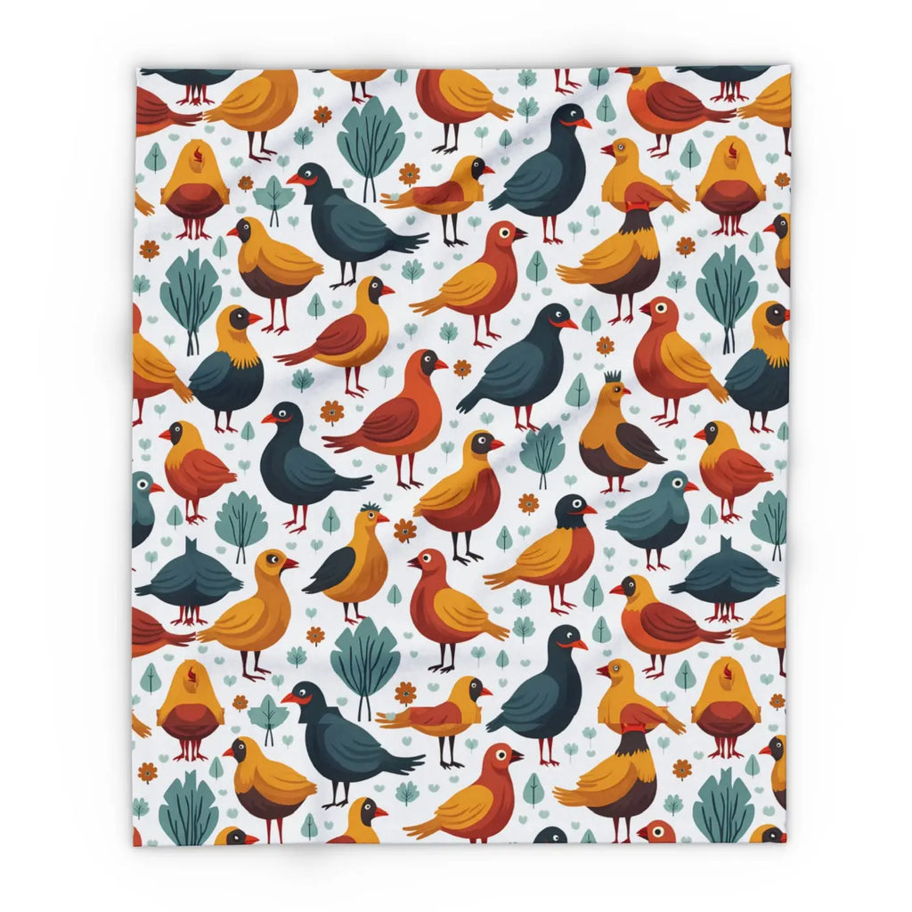 Little Joys 🐦 | Colorful Birds Cozy Fleece Blanket