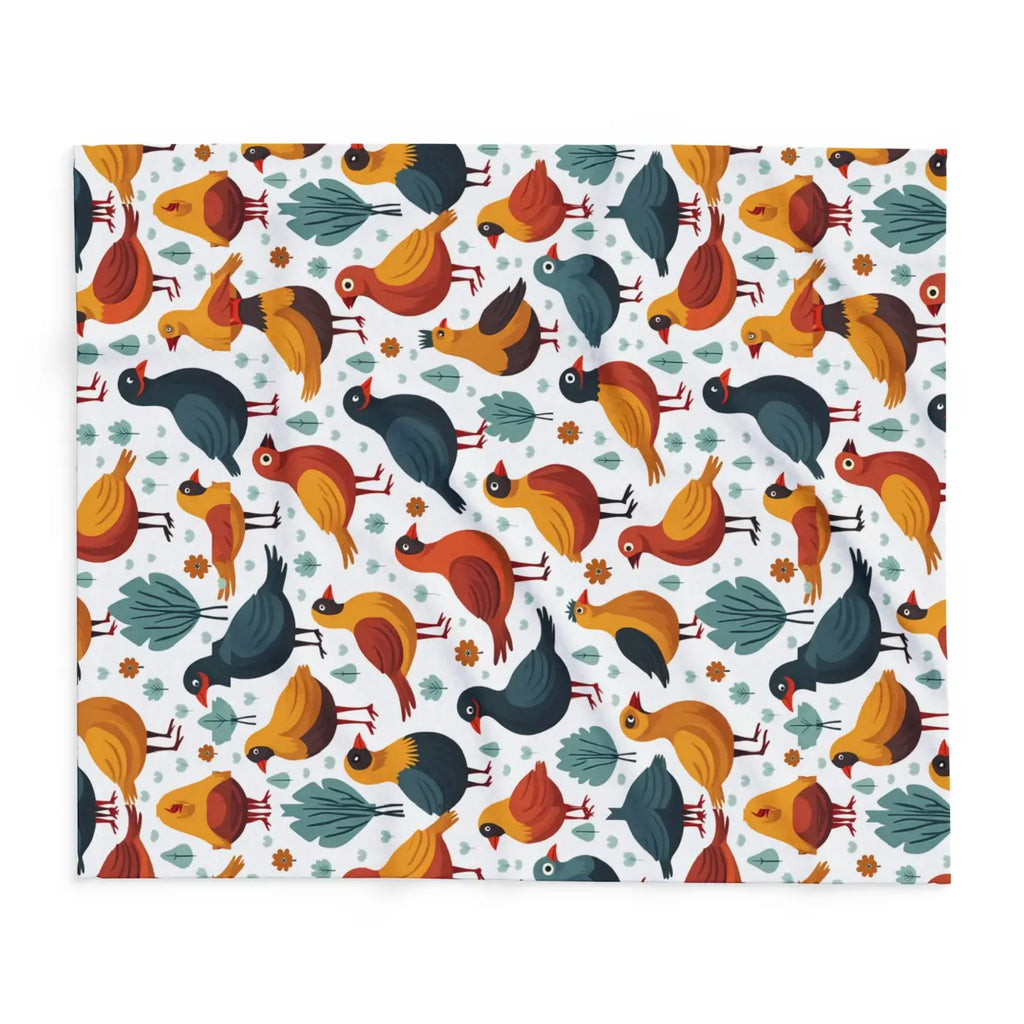 Little Joys 🐦 | Colorful Birds Cozy Fleece Blanket