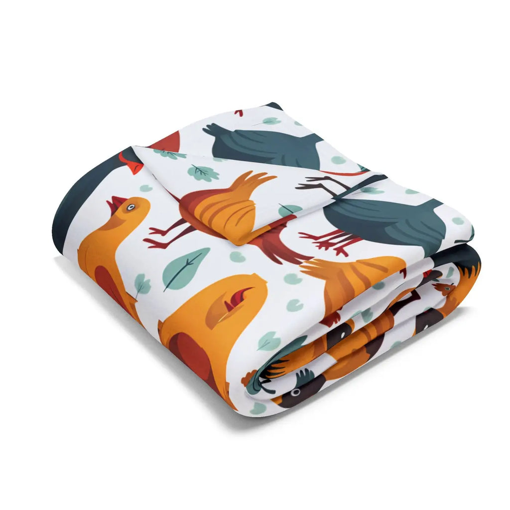Little Joys 🐦 | Colorful Birds Cozy Fleece Blanket