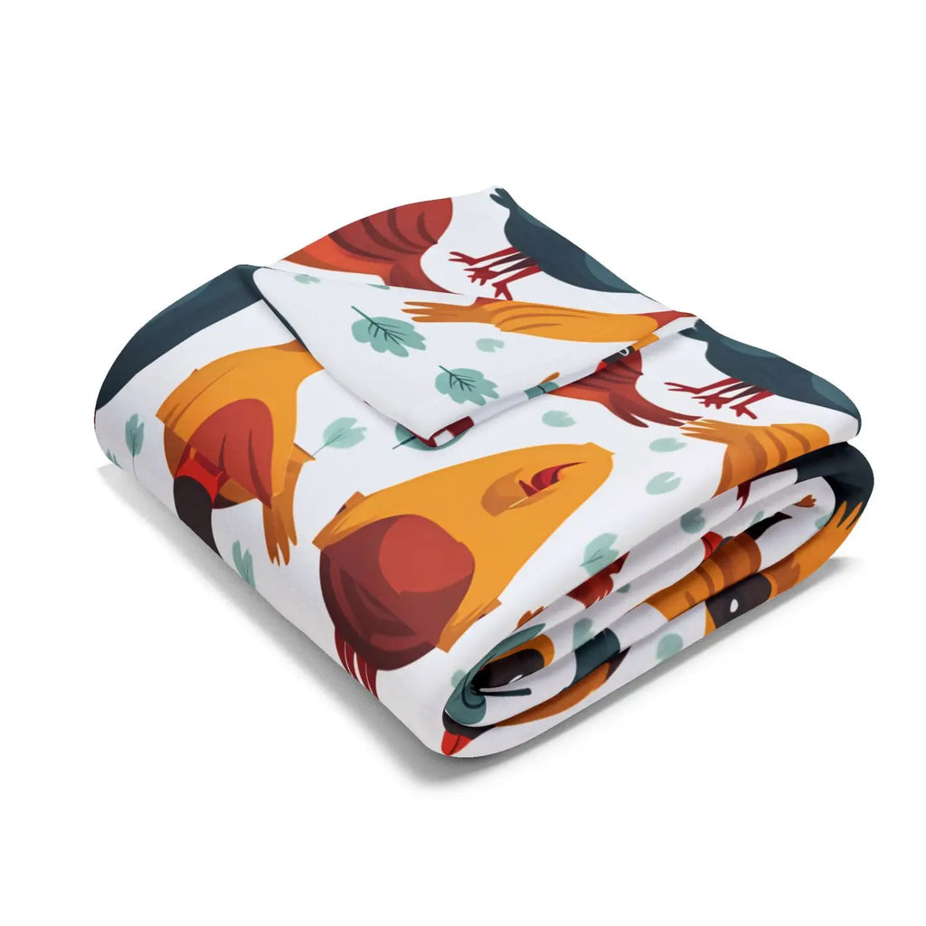 Little Joys 🐦 | Colorful Birds Cozy Fleece Blanket