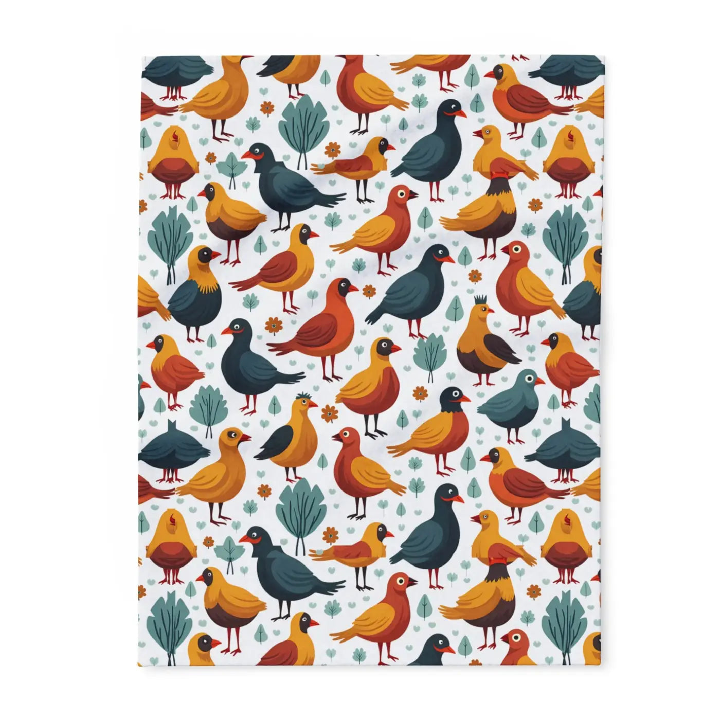 Little Joys 🐦 | Colorful Birds Cozy Fleece Blanket
