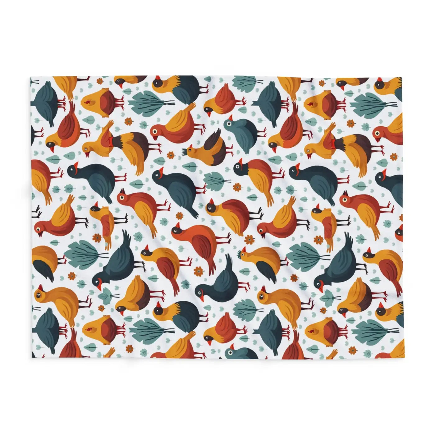 Little Joys 🐦 | Colorful Birds Cozy Fleece Blanket