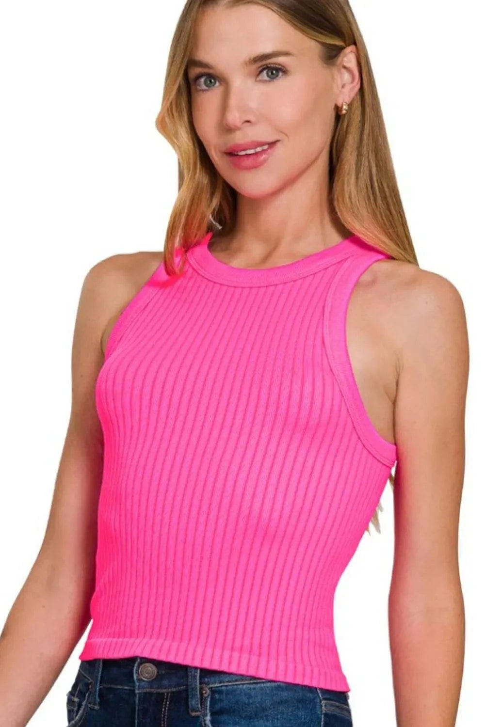 ✨Dopamine Pop Seamless Tank |Pink