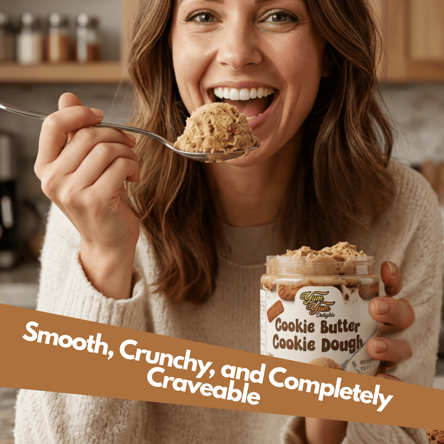 Emotional Support Cookie Dough- Egg-Free - With Biscoff Crumbles