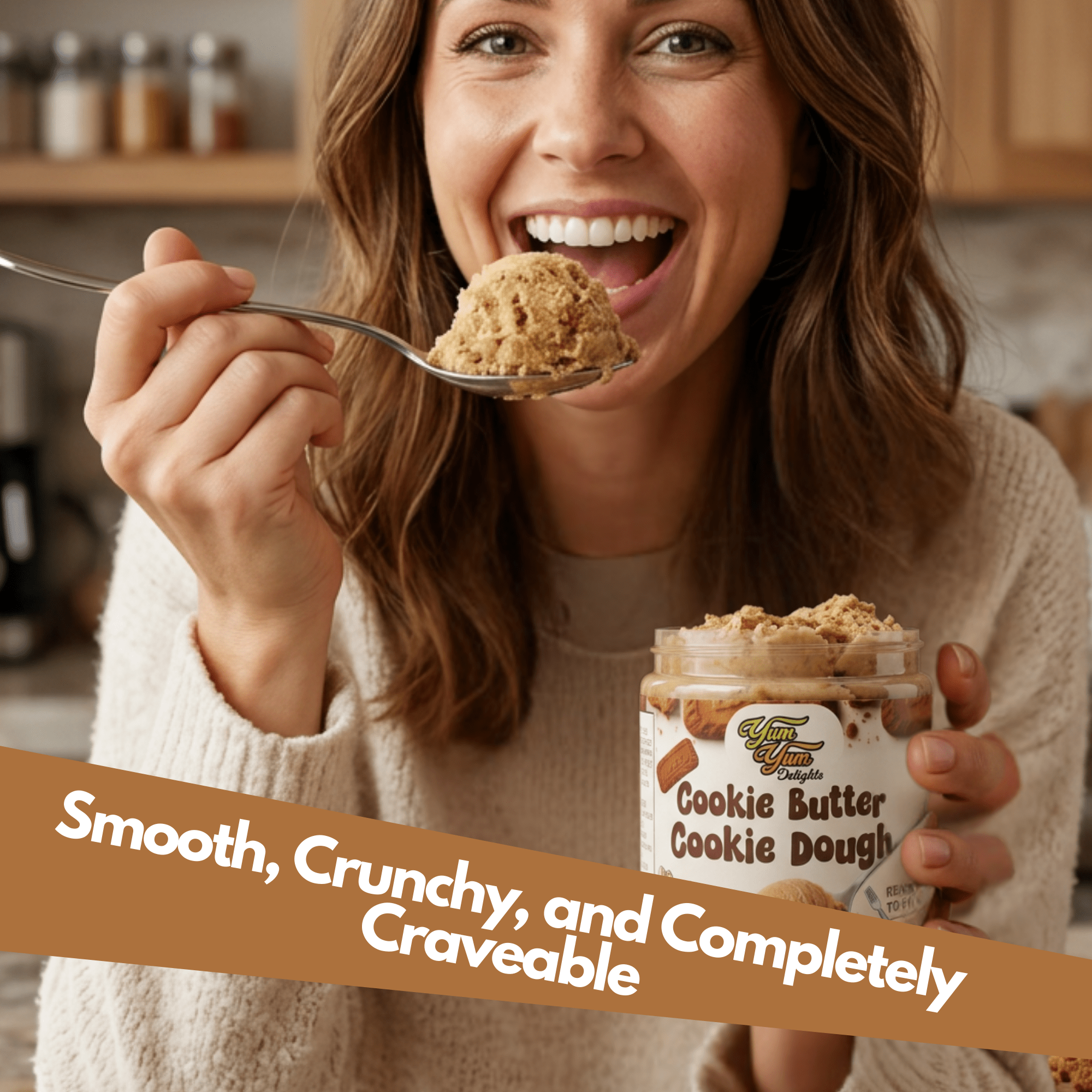 Emotional Support Cookie Dough- Egg-Free - With Biscoff Crumbles