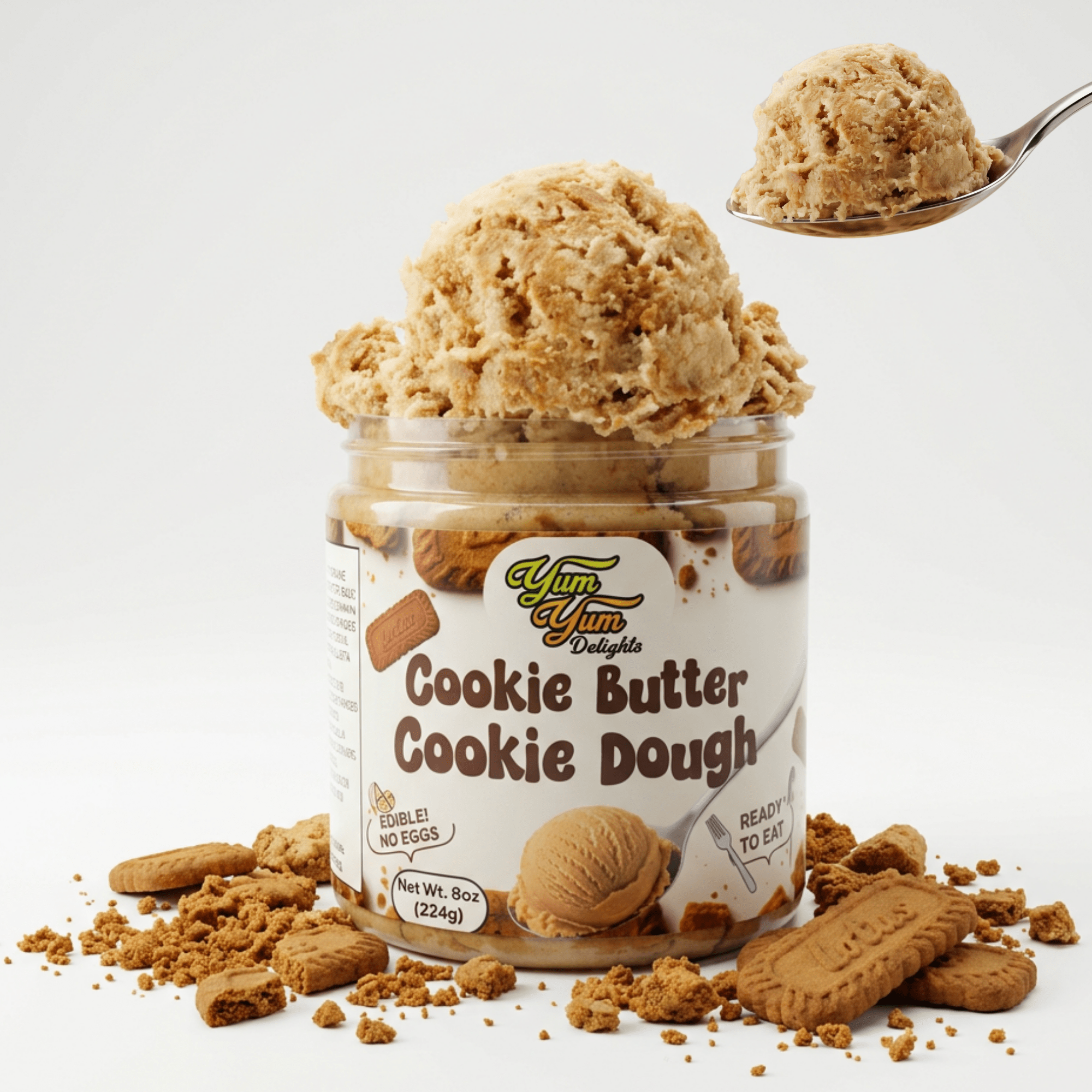 Emotional Support Cookie Dough- Egg-Free - With Biscoff Crumbles