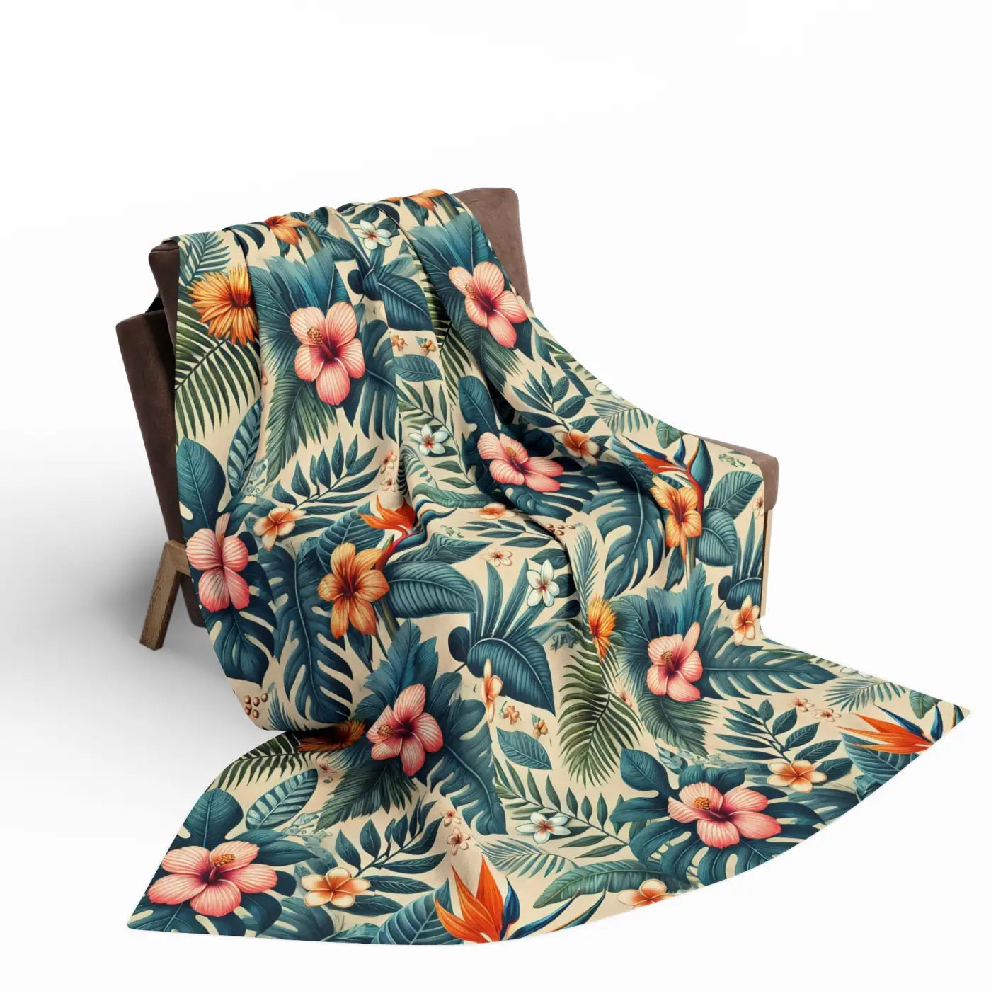 Forest Reset 🍃 | Cozy Leaves Fleece Blanket
