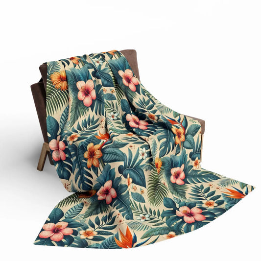 Forest Reset 🍃 | Cozy Leaves Fleece Blanket