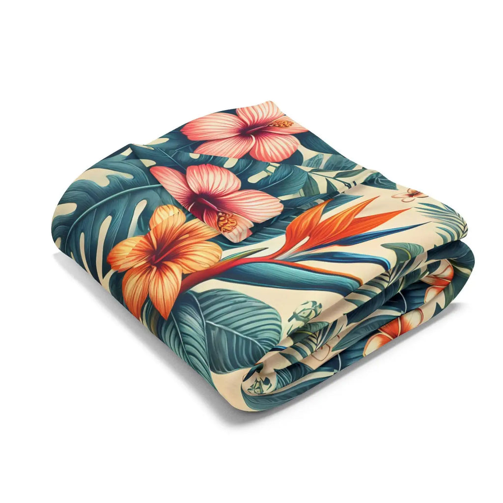 Forest Reset 🍃 | Cozy Leaves Fleece Blanket