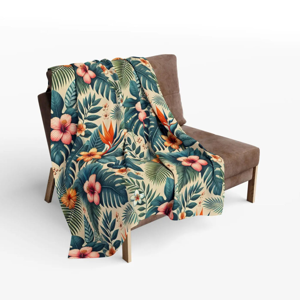 Forest Reset 🍃 | Cozy Leaves Fleece Blanket
