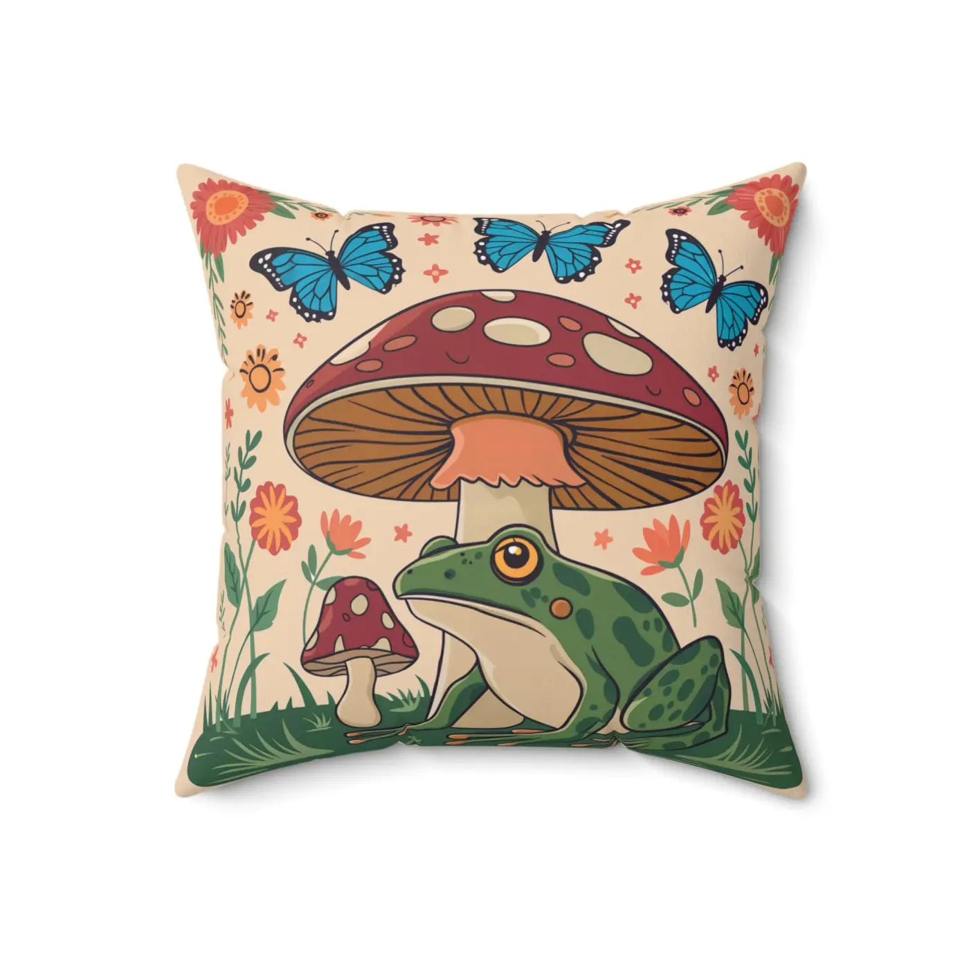 Cozy Mushroom Pillows - Polyester Throw Pillow - Dipaliz