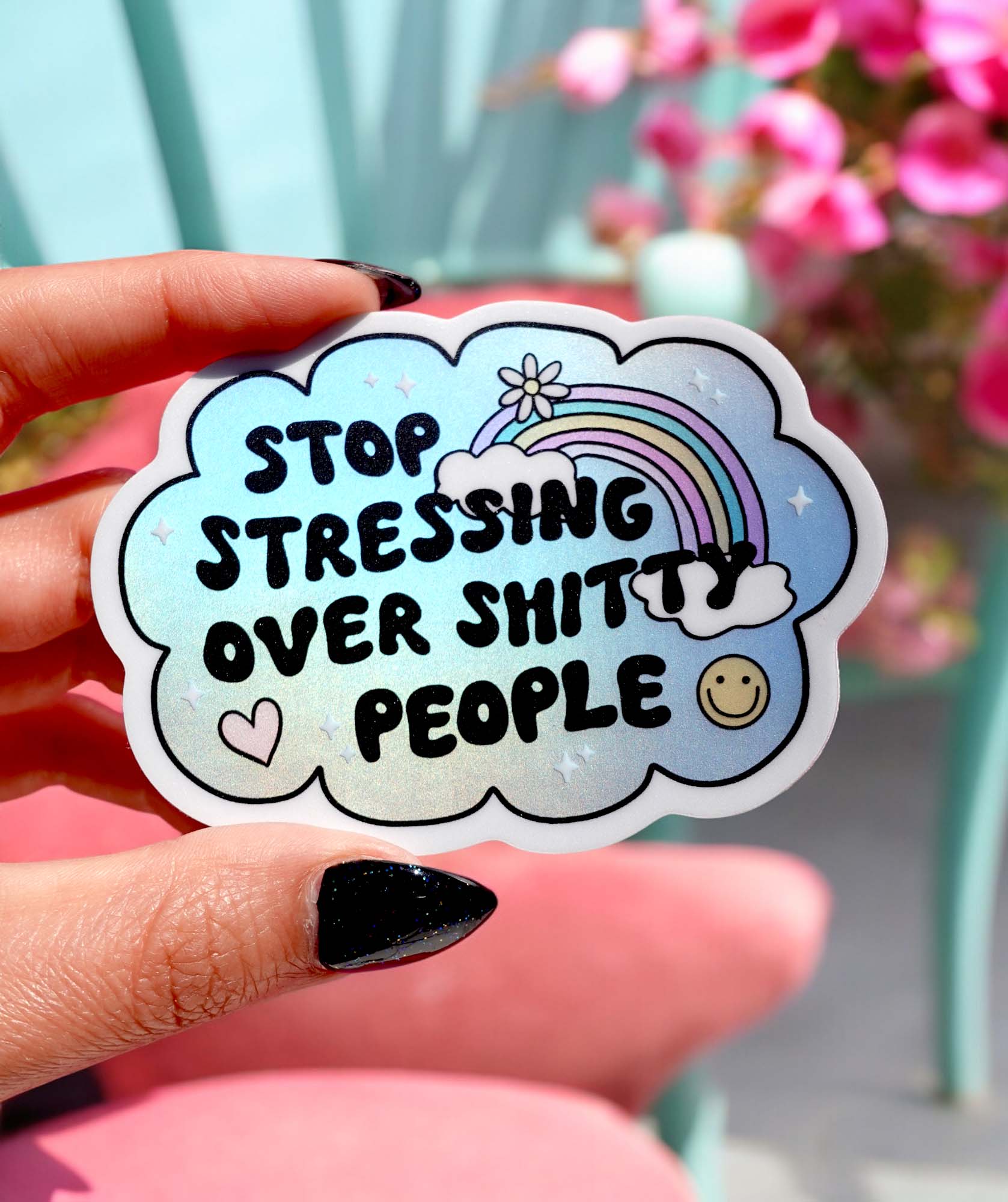 Funny Mental Health Sticker Pack –  Holographic Waterproof Vinyl Decals – Discounted Bundle of Anxiety, Therapy & Trauma Humor