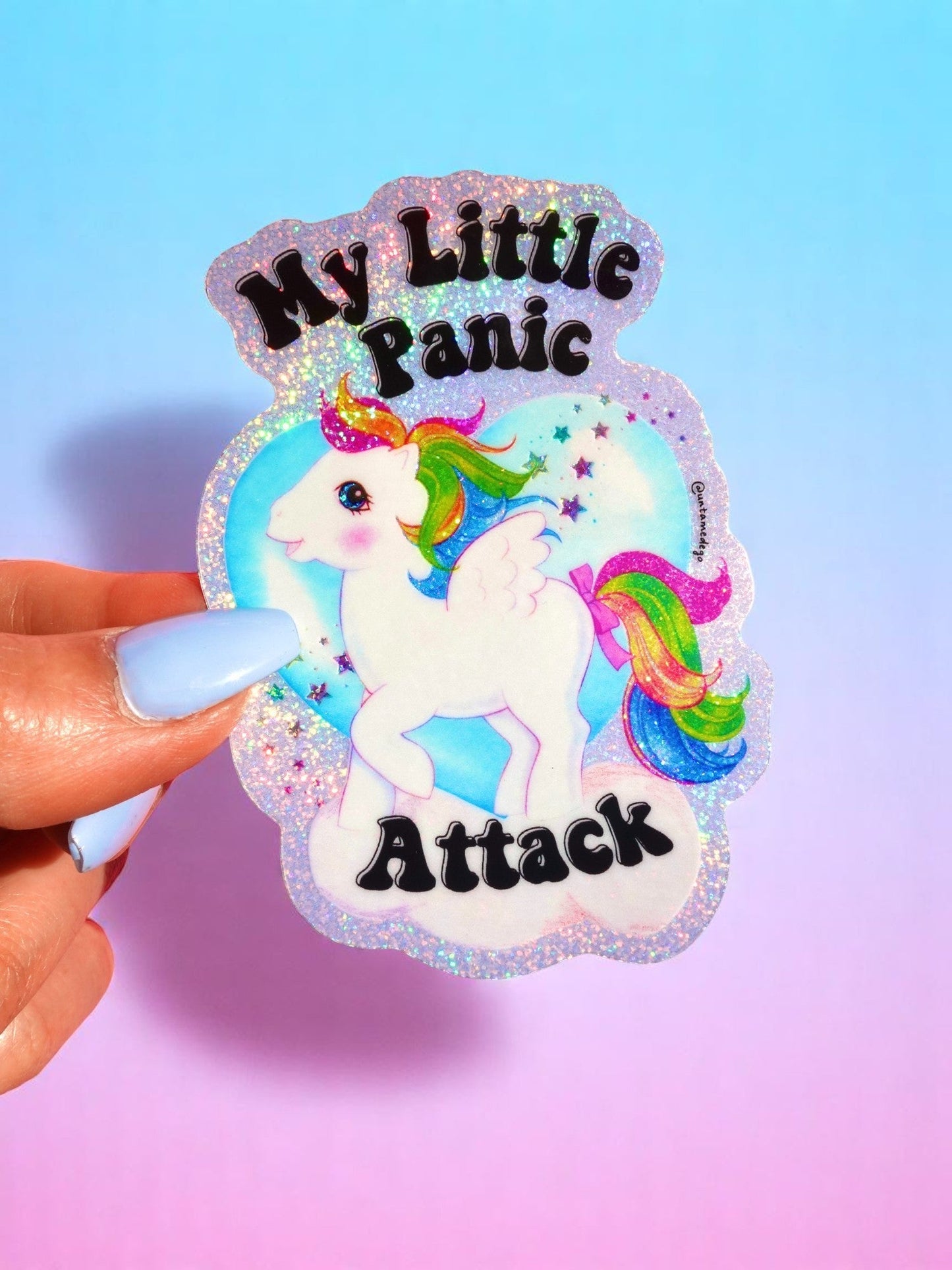Funny Mental Health Sticker Pack –  Holographic Waterproof Vinyl Decals – Discounted Bundle of Anxiety, Therapy & Trauma Humor