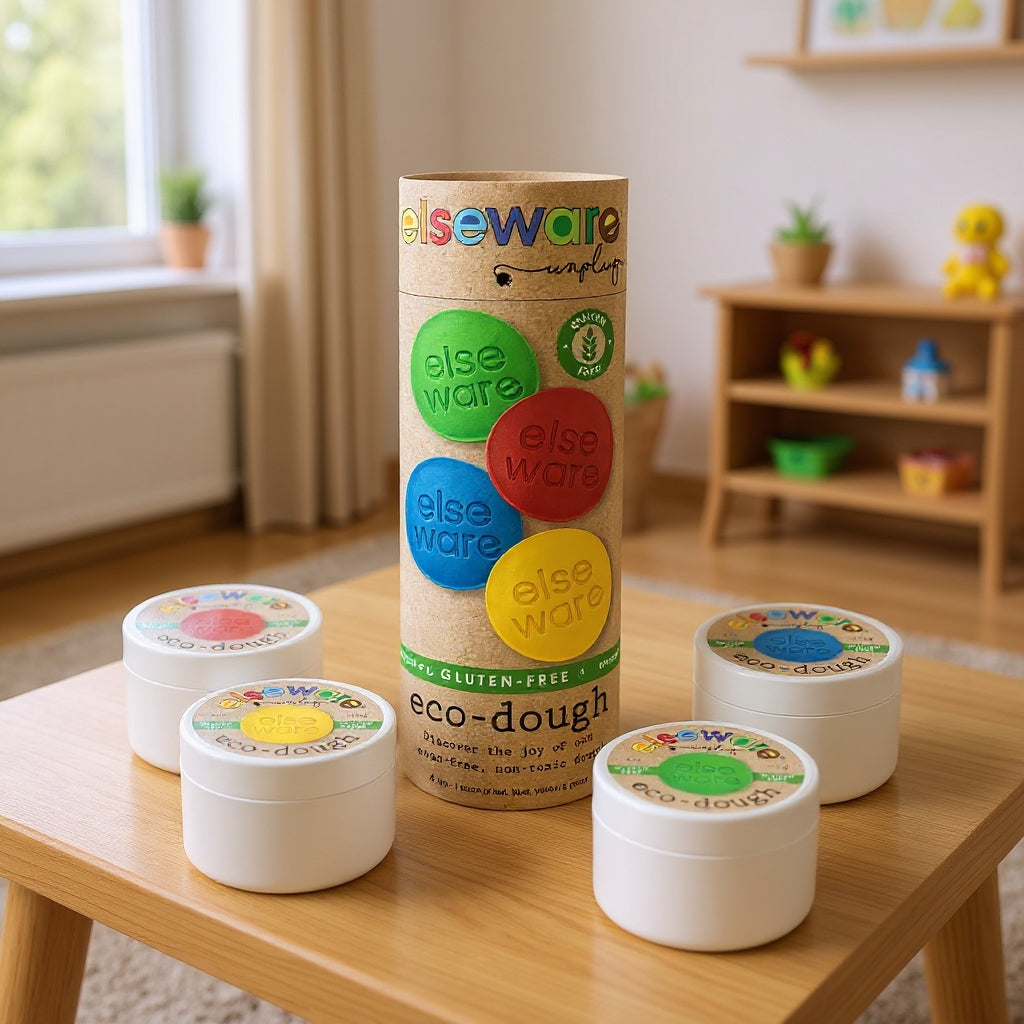 🍎Eco-Dough 4pk GLUTEN FREE – Natural, Non-Toxic Sensory Toy