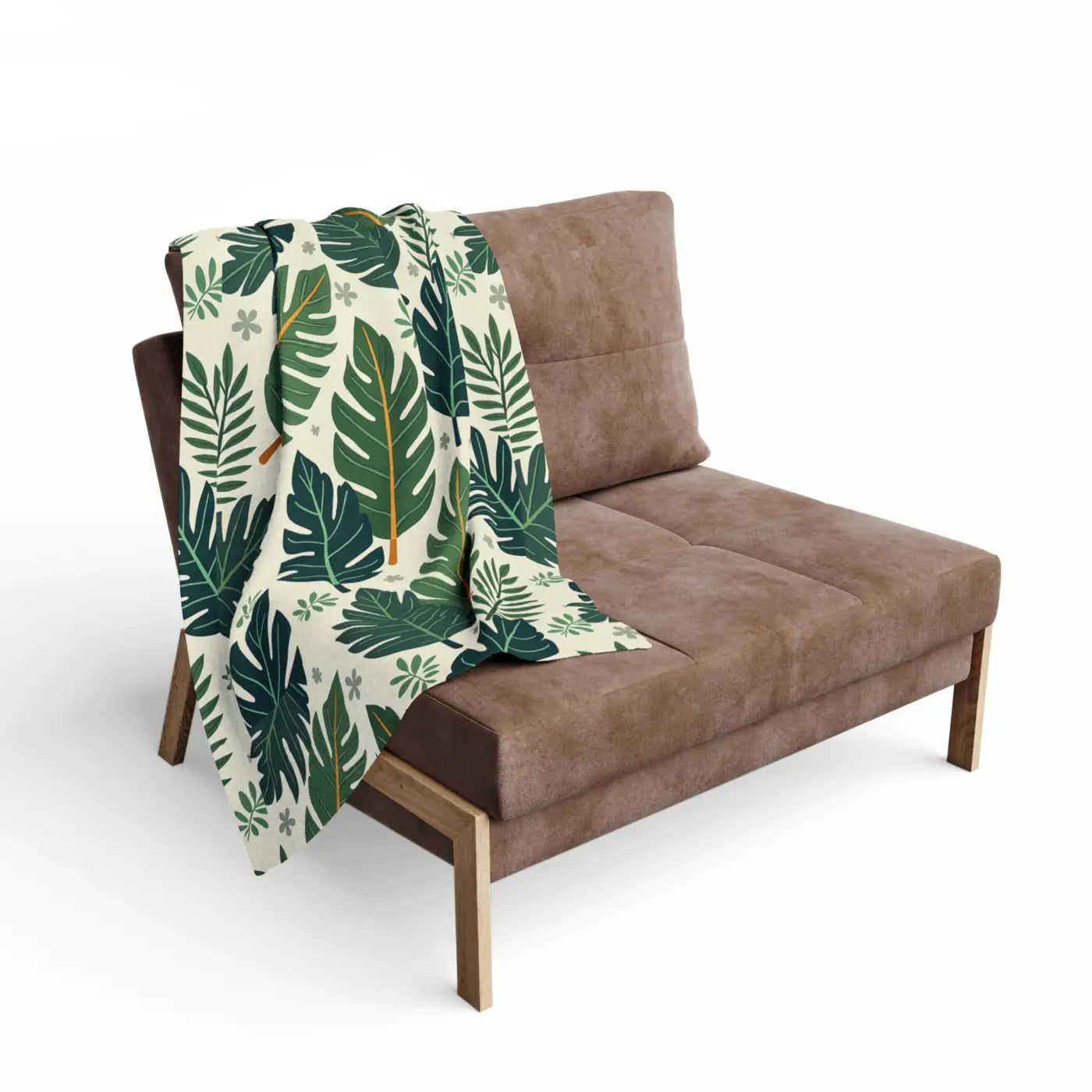 Nature Calm 🌿 | Green Leaves Cozy Fleece Blanket