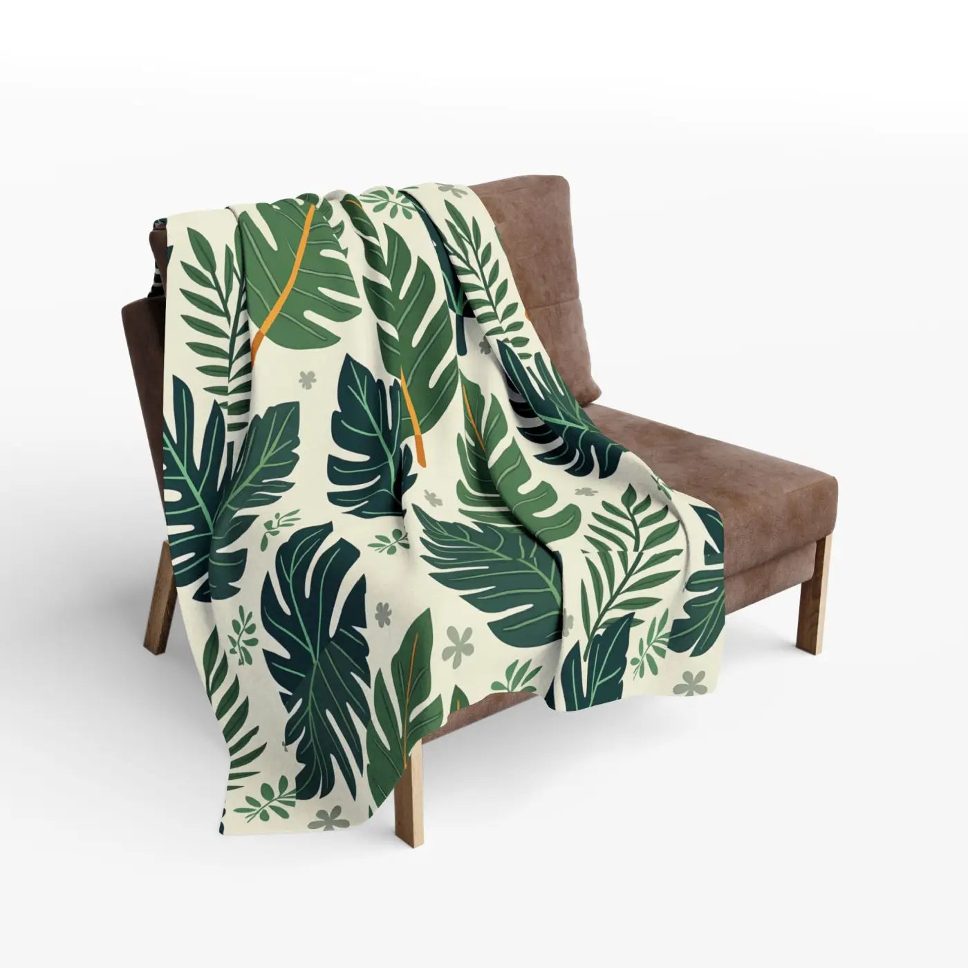 Nature Calm 🌿 | Green Leaves Cozy Fleece Blanket