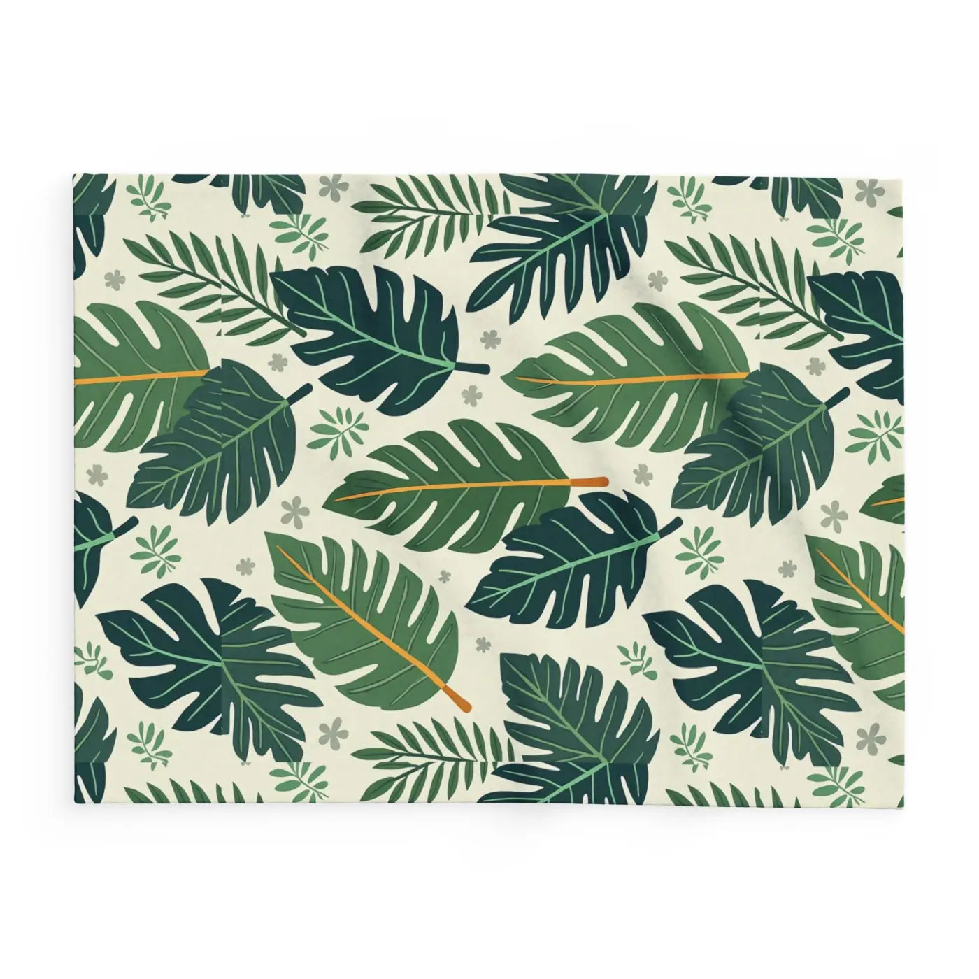 Nature Calm 🌿 | Green Leaves Cozy Fleece Blanket