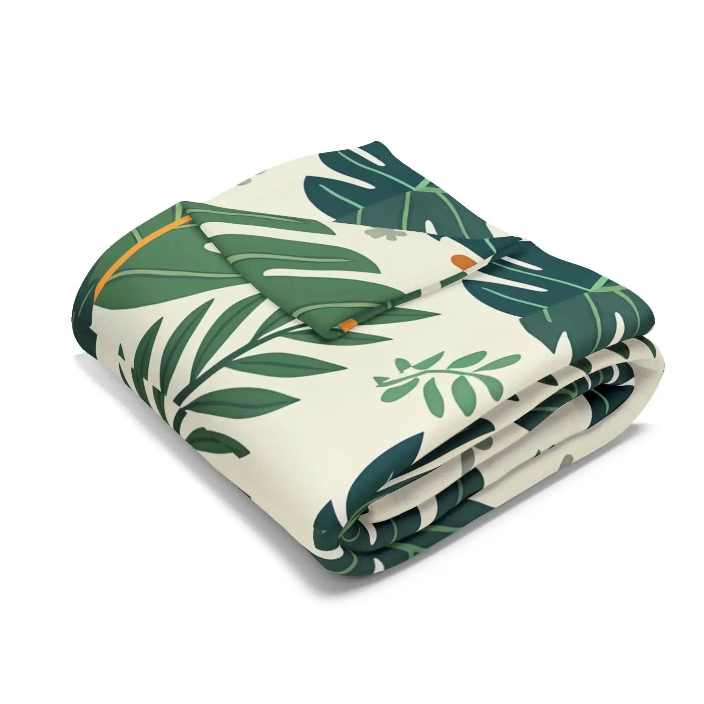 Nature Calm 🌿 | Green Leaves Cozy Fleece Blanket