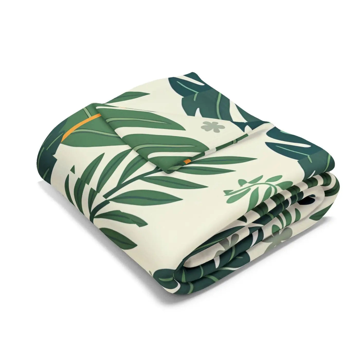 Nature Calm 🌿 | Green Leaves Cozy Fleece Blanket