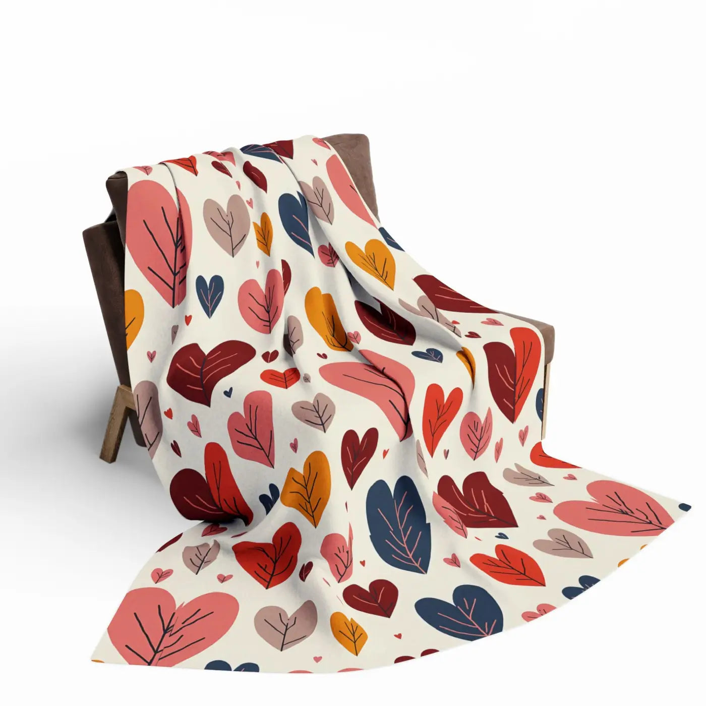 Soft Heart Reset 💛 | Cozy Leaves Fleece Blanket