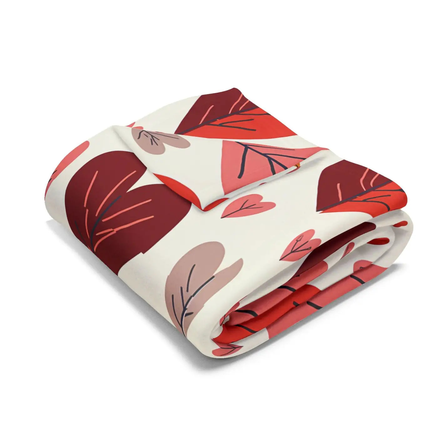 Soft Heart Reset 💛 | Cozy Leaves Fleece Blanket