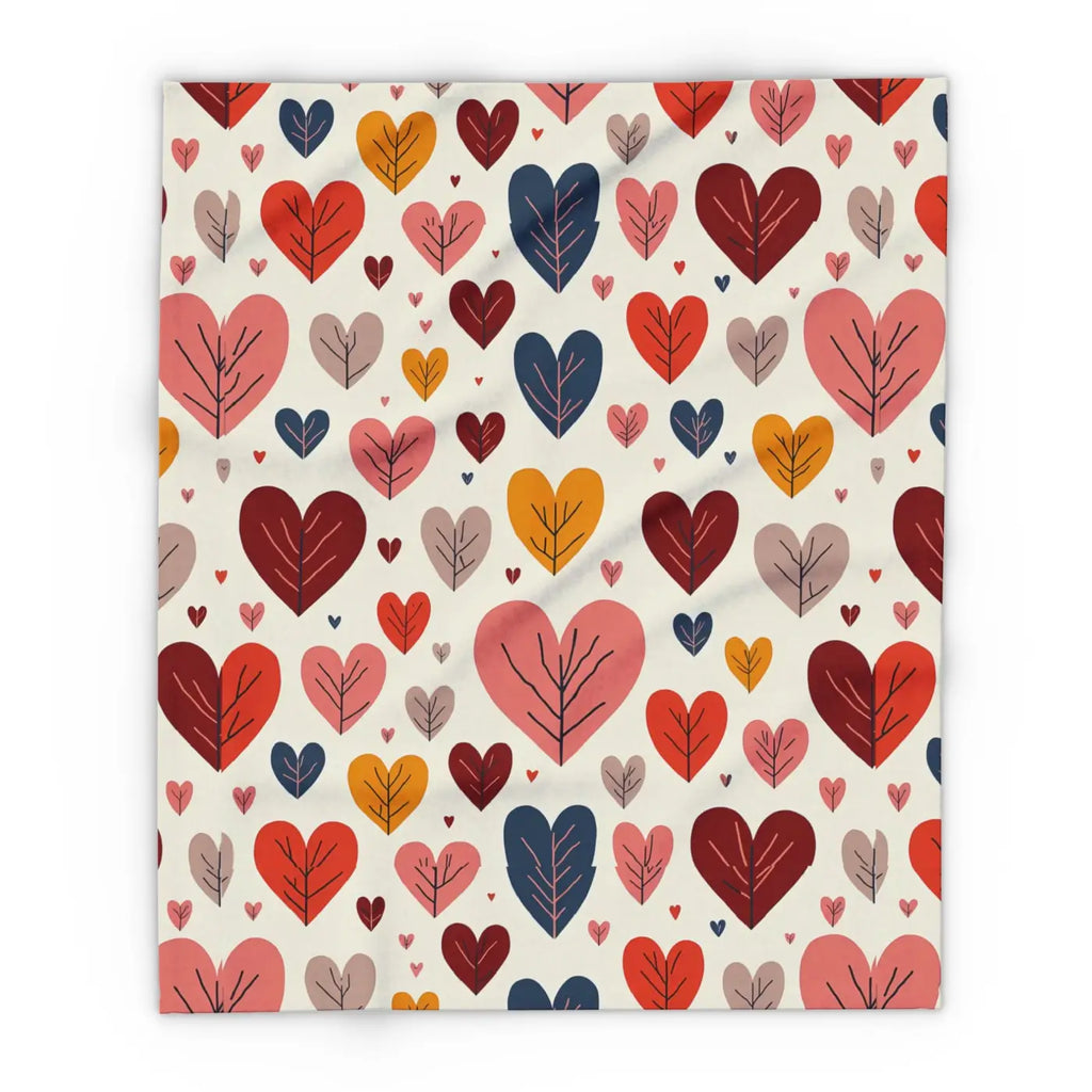 Soft Heart Reset 💛 | Cozy Leaves Fleece Blanket
