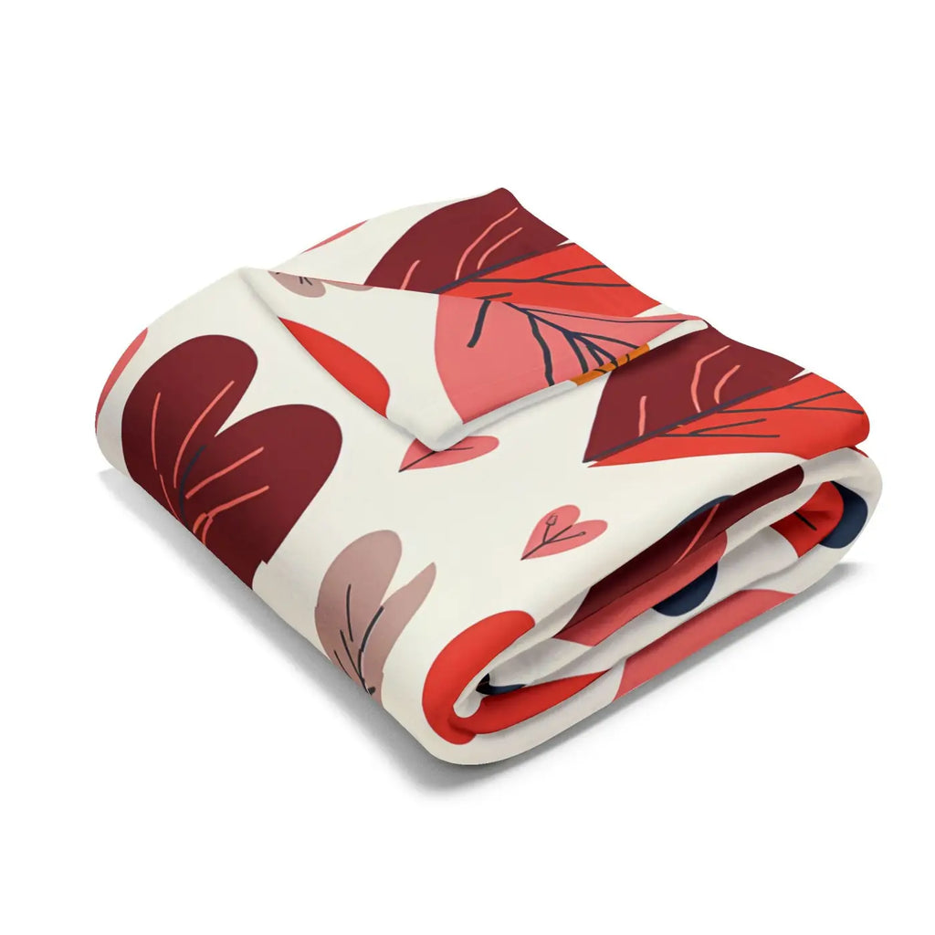 Soft Heart Reset 💛 | Cozy Leaves Fleece Blanket