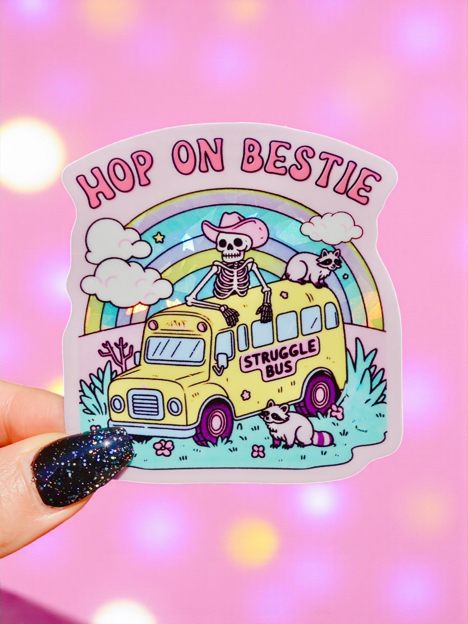 Struggle Bus: Hop On Bestie Sticker