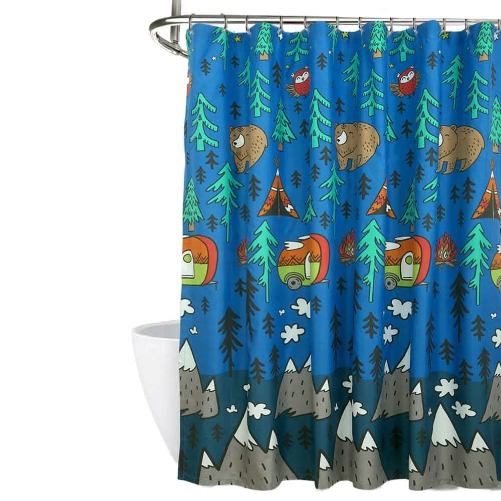 Cozy Reset: Little Explorer Shower Curtain 🌲