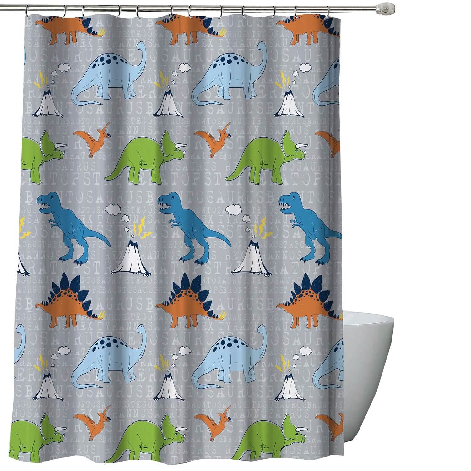 Cozy Reset: Dino Daydream Shower Curtain 🦖