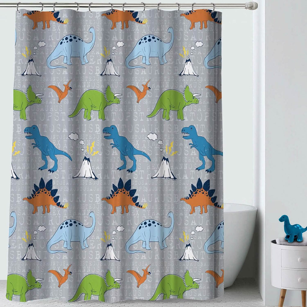 Cozy Reset: Dino Daydream Shower Curtain 🦖