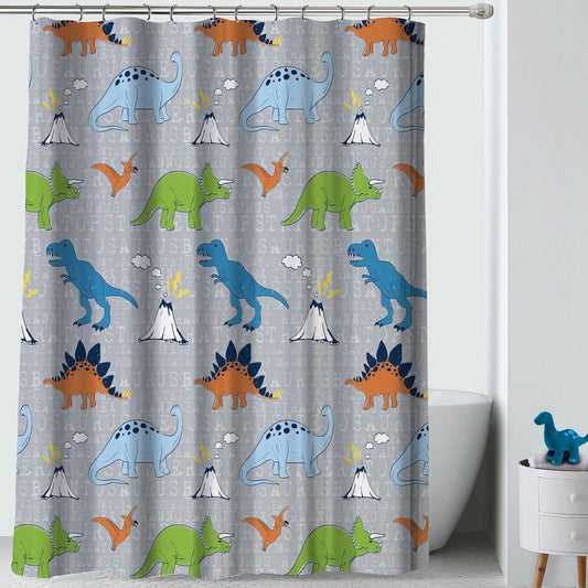 Cozy Reset: Dino Daydream Shower Curtain 🦖