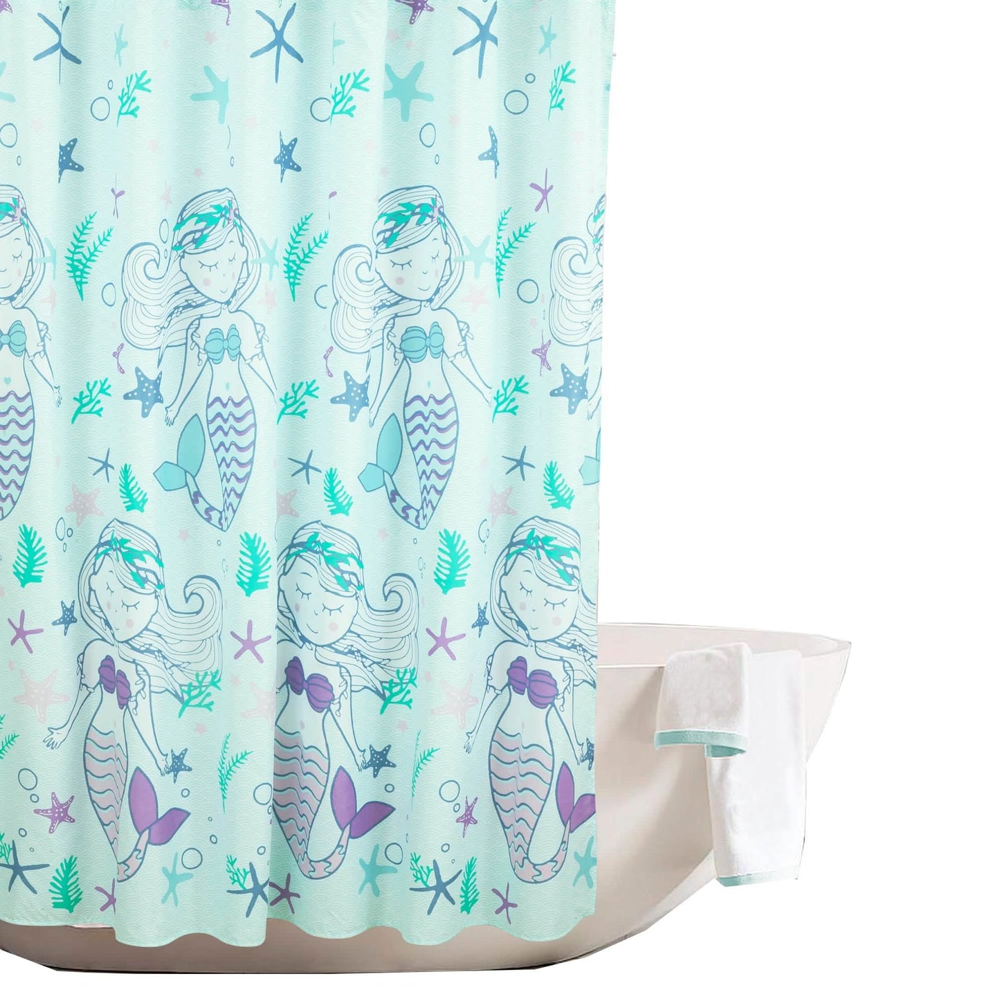 Soft Life Reset: Ocean Calm Shower Curtain 🌊