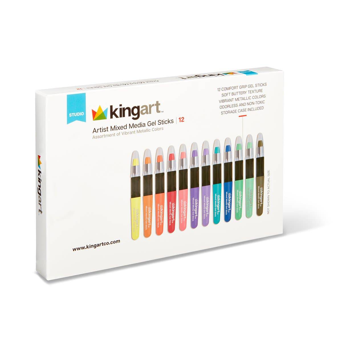 🌈 Mixed Media Gel Stick Crayons - 12 Metallic Colors