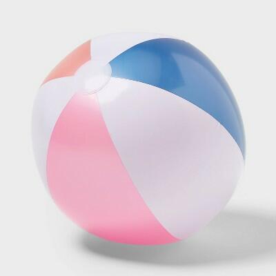 Sun Squad Large Inflatable PVC Beach Ball 14 Inch Diameter Pool Toy