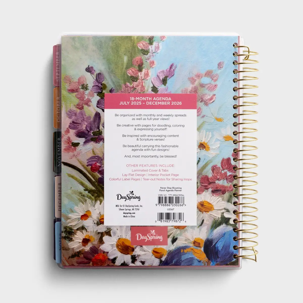 📍2026 18 Month |Agenda |Planner| Never Stop Blooming