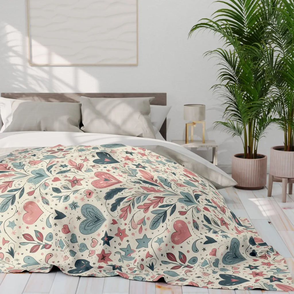Gentle Love Reset 🌸 | Pastel Hearts Cozy Blanket